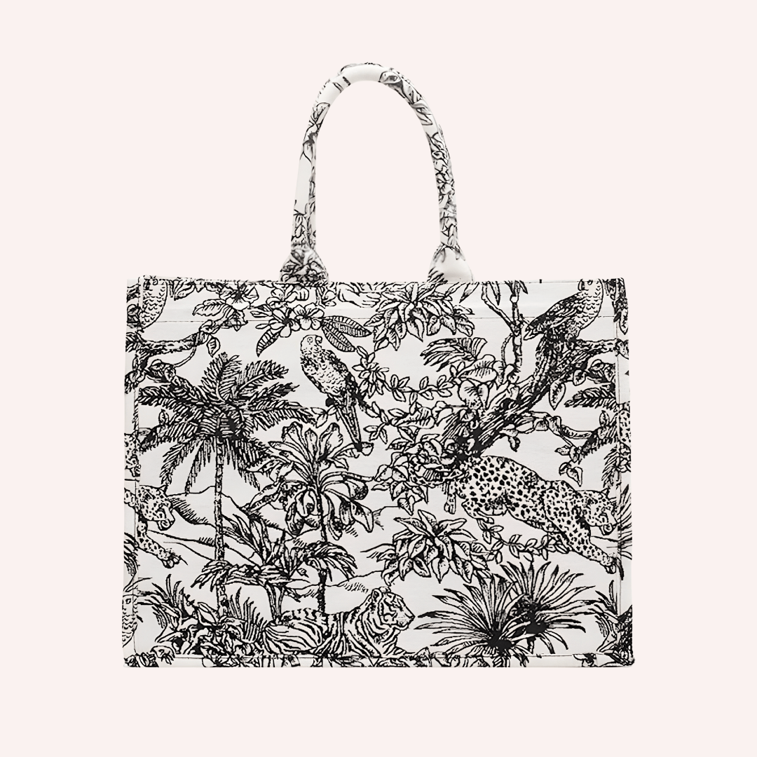 Flamingo Embroidered Tote