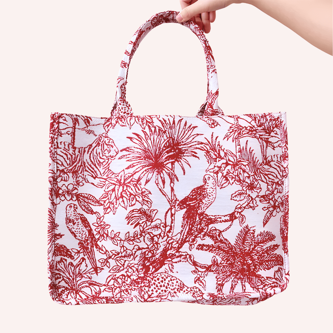 Flamingo Embroidered Tote