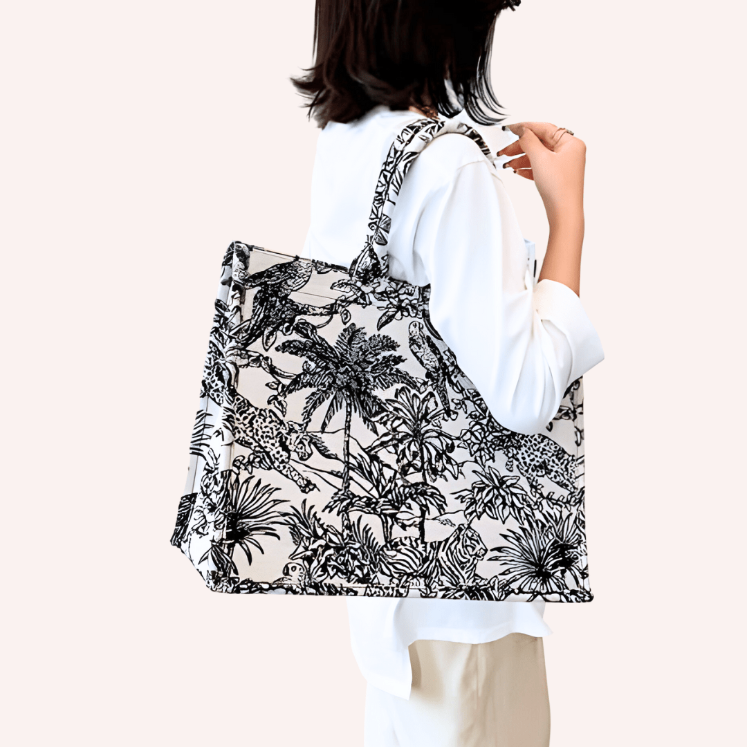 Flamingo Embroidered Tote