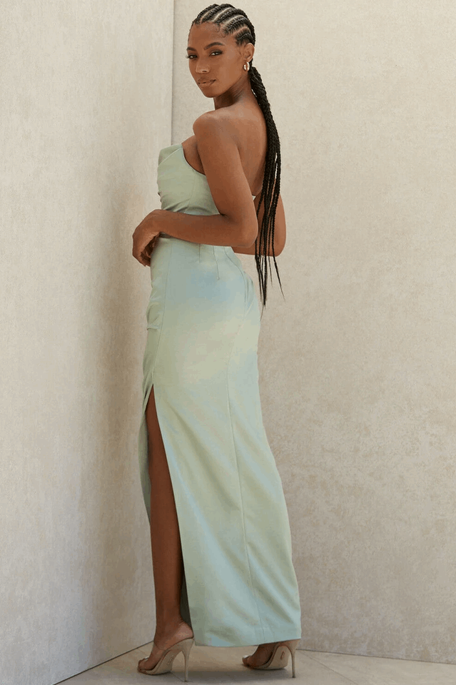 Satin Sculpted Maxi Dress