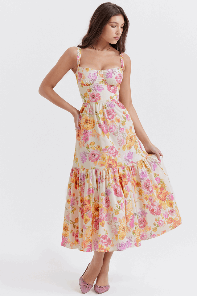 Flora Midi Garden Dress