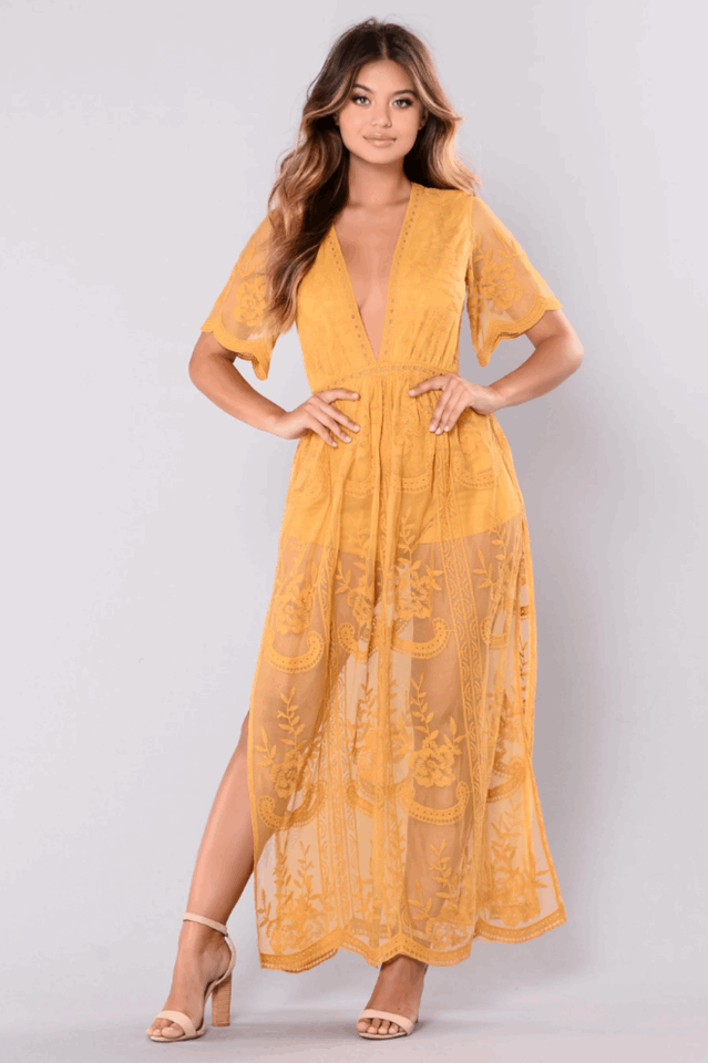 Boho Lace Maxi Dress