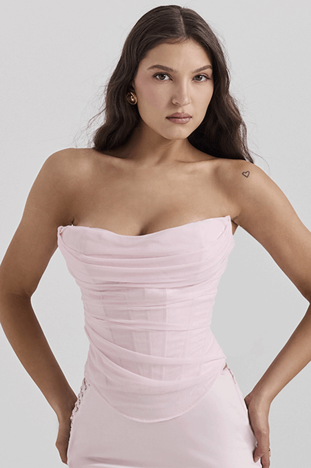 Georgie Ballerina Pink Strapless Corset